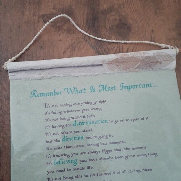 Blue Mountain Arts NOS Remember Poem by Vickie Worsham Pressed Leaves Hanging - Picture 2 of 8